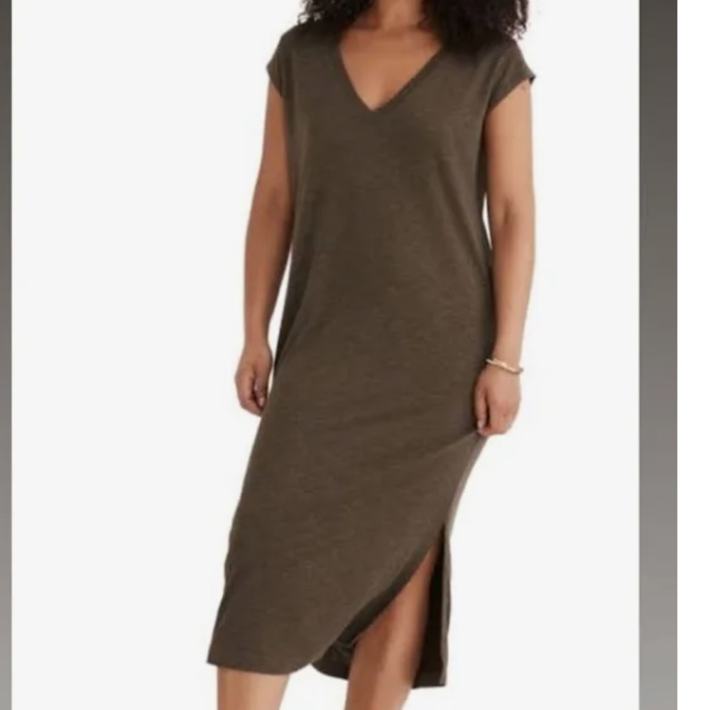 Madewell V neck cap sleeve t-shirt dress